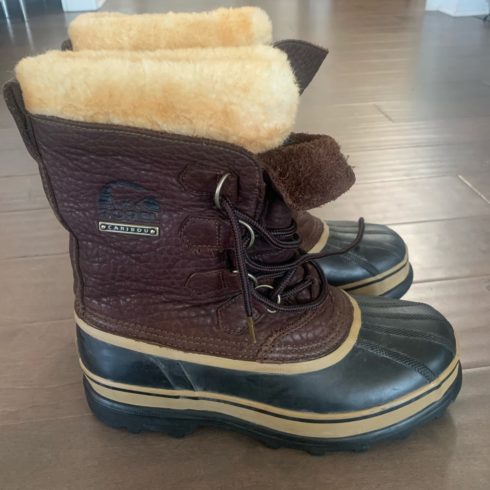 New Sorel Caribou men’s boots- real 100% sheep fur